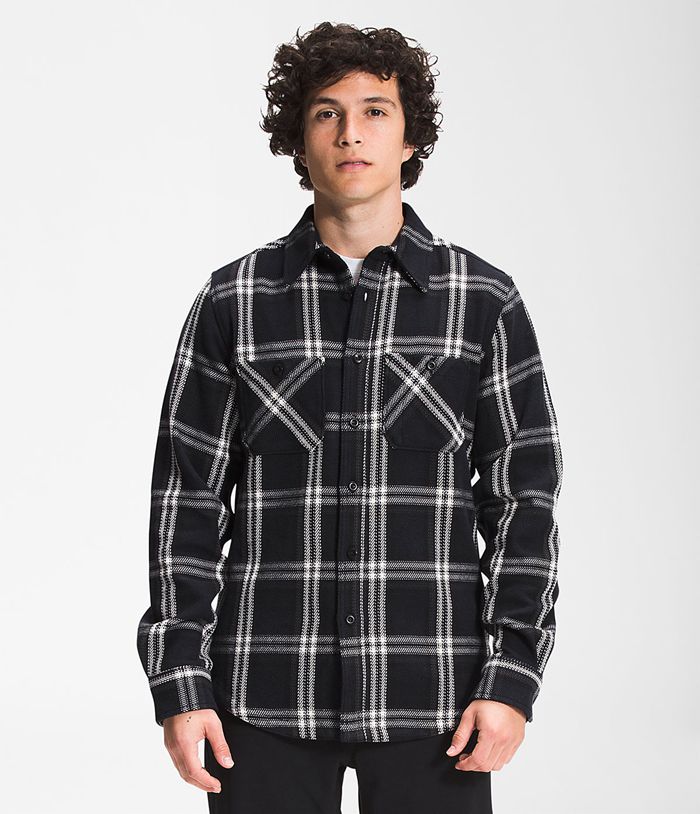 Camisa The North Face Hombre Valley Twill Flannel - Colombia YGUNWO364 - Negras/Gris